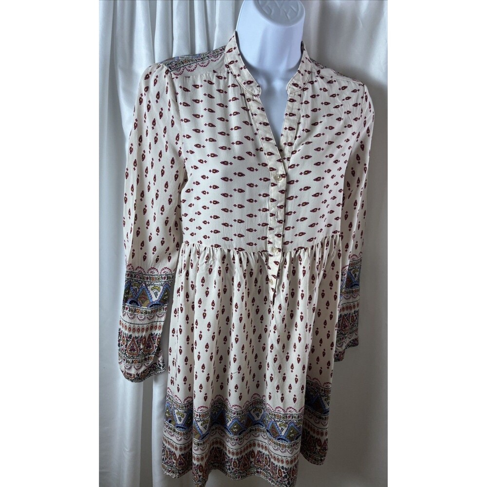 Chelsa & Violet Women’s Boho Tunic Dress Multicolor Size XS All Over Print Y2K - Picture 2 of 10